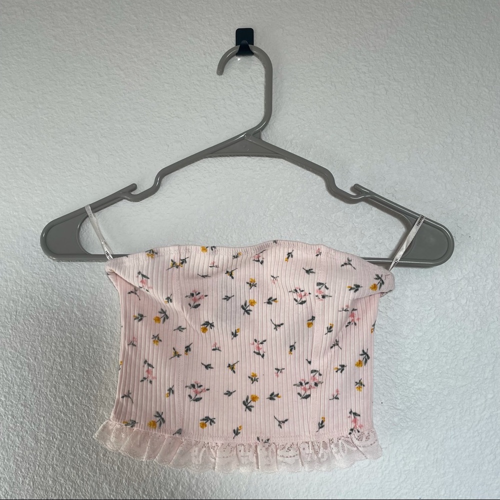 Pink Floral Tube top